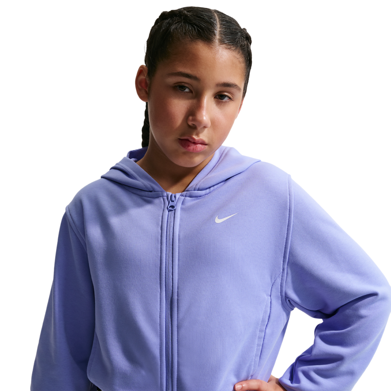Nike Dri-FIT Full-Zip Fleece Hoodie Image 4 of 6. Tap to open photo gallery.