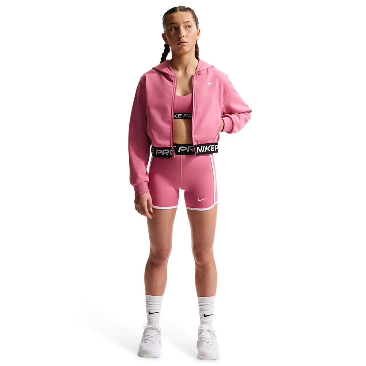 Nike Dri-FIT Full-Zip Fleece Hoodie Image 4 of 5. Tap to open photo gallery.