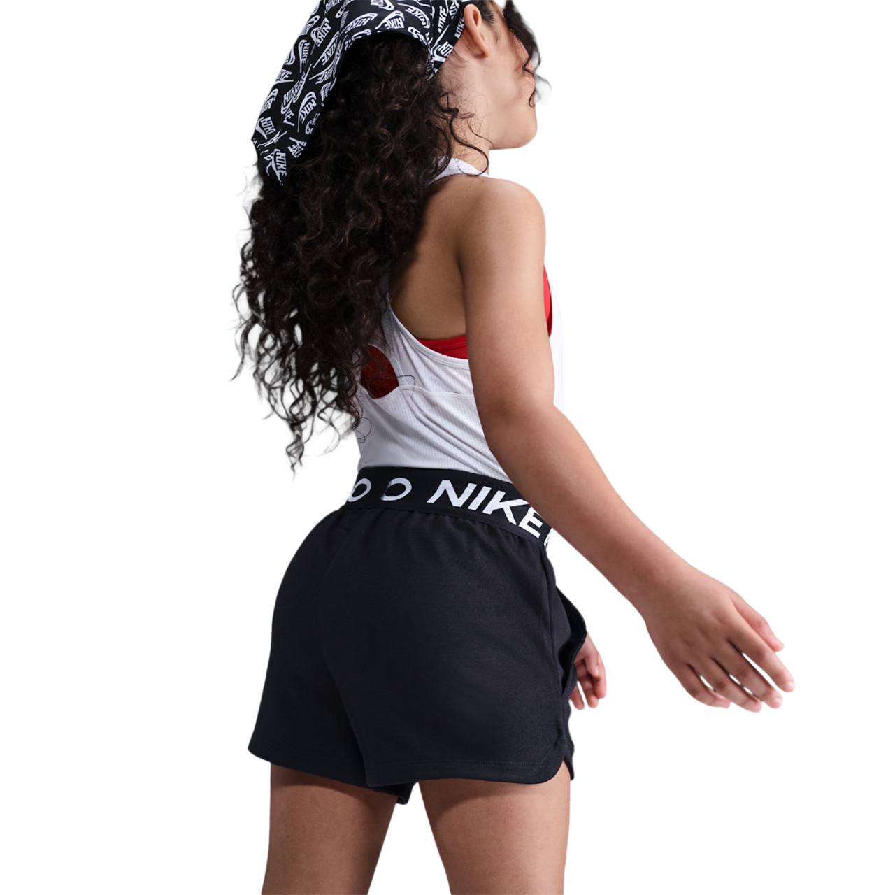 Nike Pro Dri-FIT Fleece Shorts Image 2 of 4. Tap to open photo gallery.