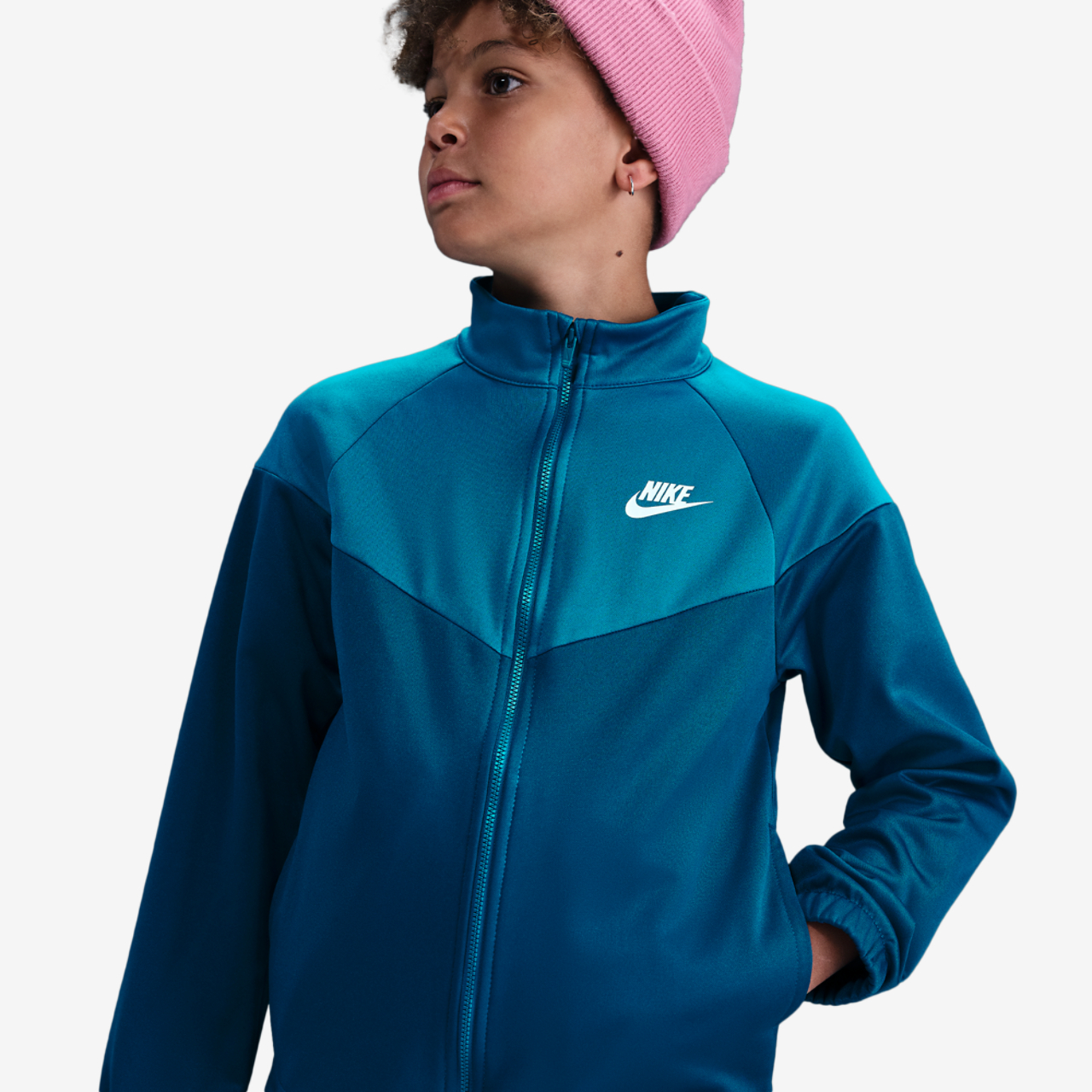 Nike NSW Dri-FIT Full-Zip Tracksuit Image 3 of 5. Tap to open photo gallery.