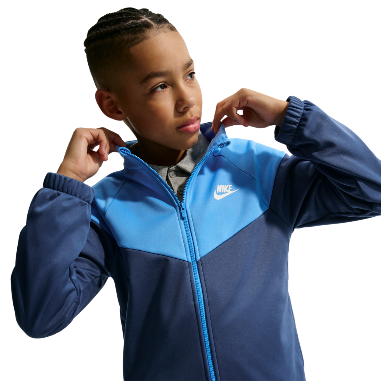 Nike Dri-FIT Full-Zip Tracksuit Image 2 of 5. Tap to open photo gallery.