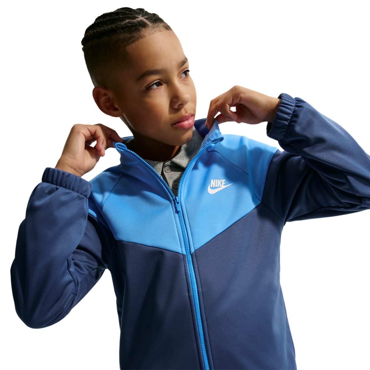 Nike Dri-FIT Full-Zip Tracksuit Image 2 of 5. Tap to open photo gallery.