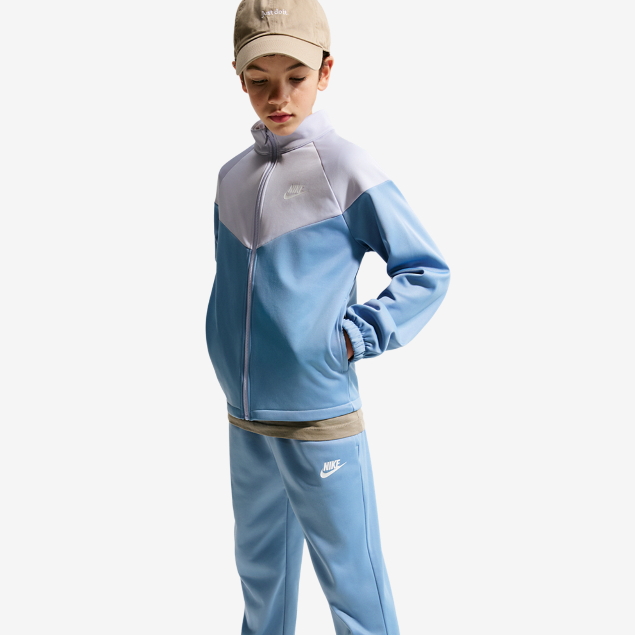 Nike Dri-FIT Full-Zip Tracksuit Image 3 of 7. Tap to open photo gallery.