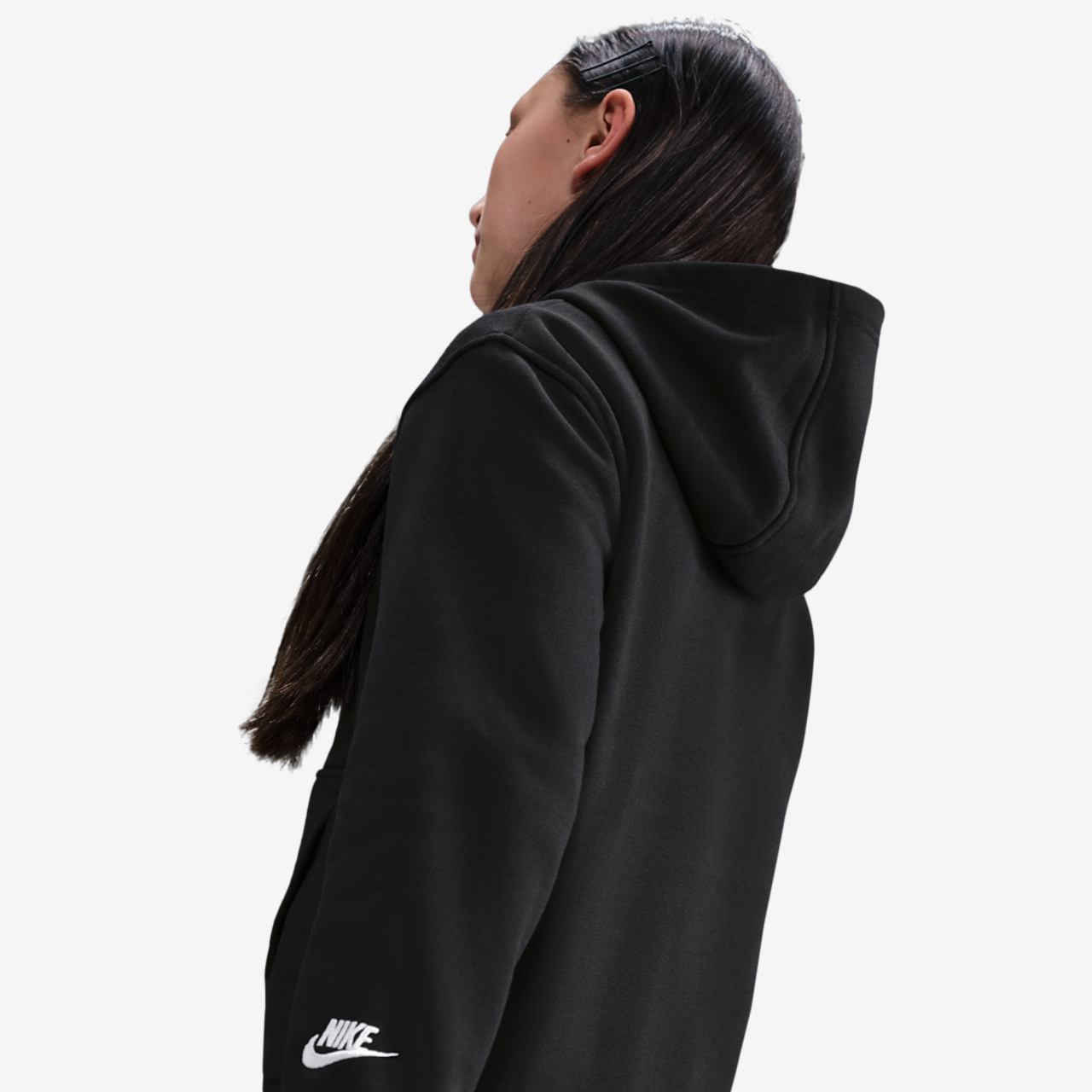 Nike NSW Club Fleece Hoodie Image 2 of 3. Tap to open photo gallery.