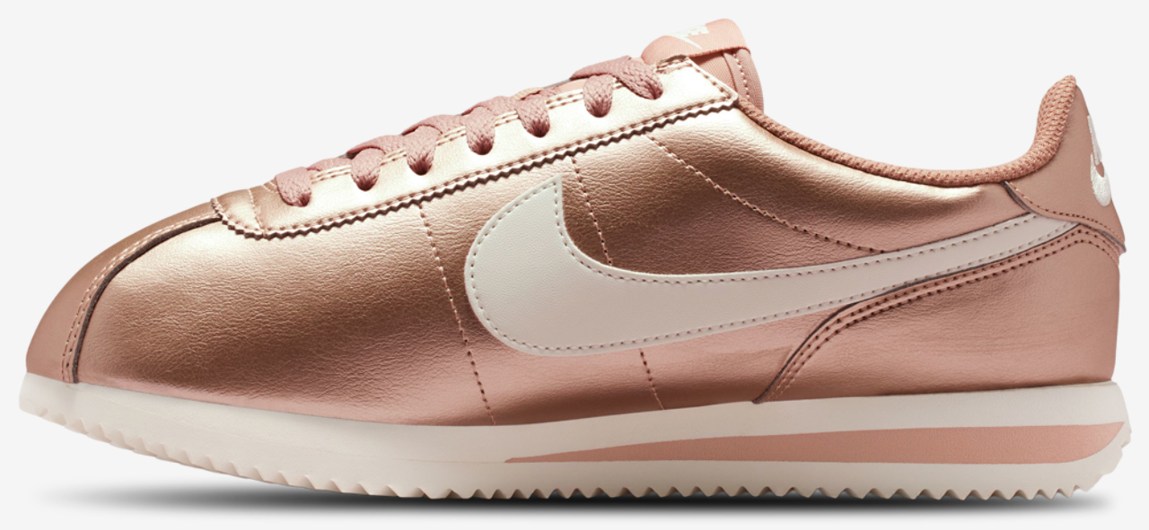 Nike Rose Gold Cortez Image 2 of 5. Tap to open photo gallery.