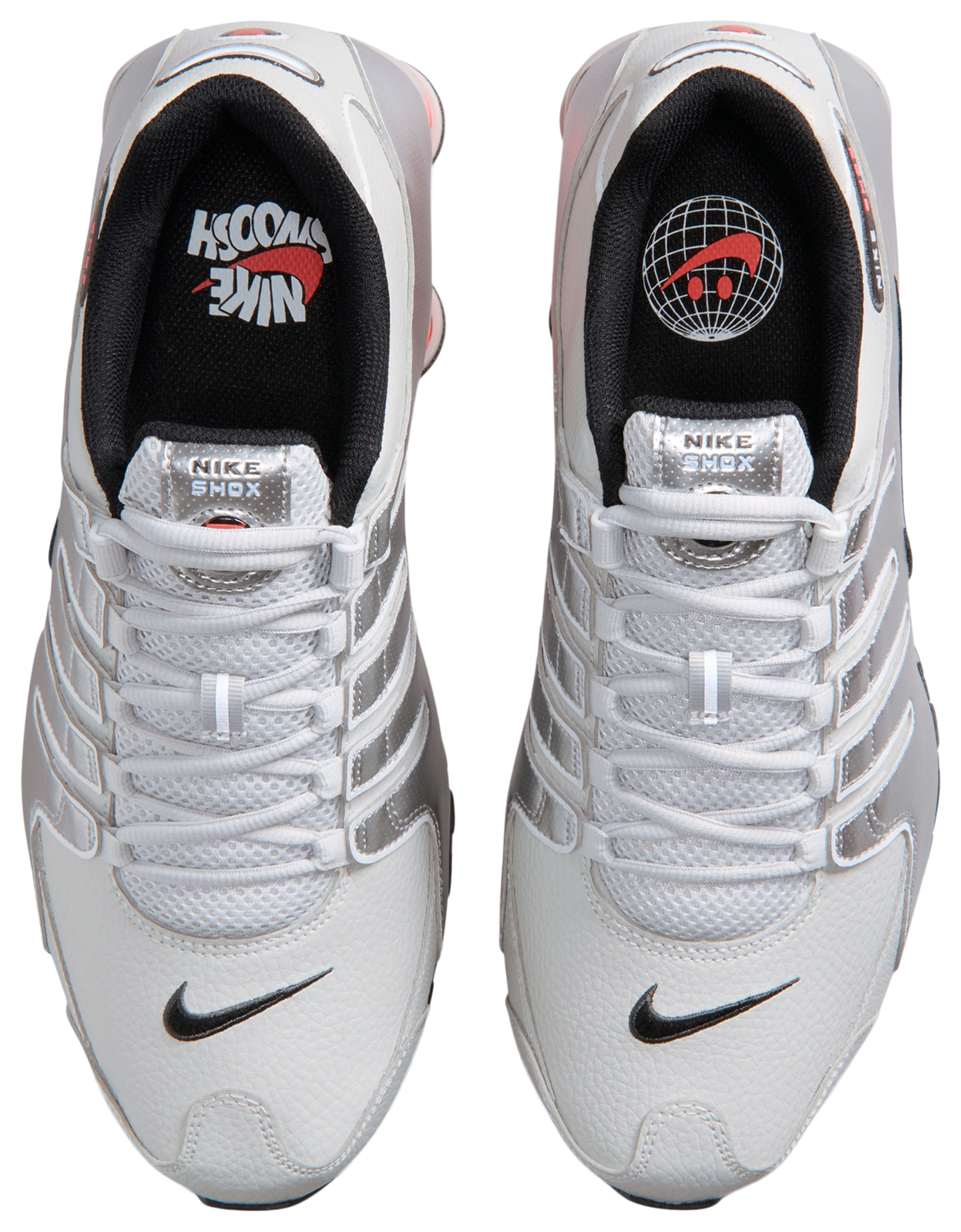 Nike Shox NZ - Silver/Gray/Red - Image 4