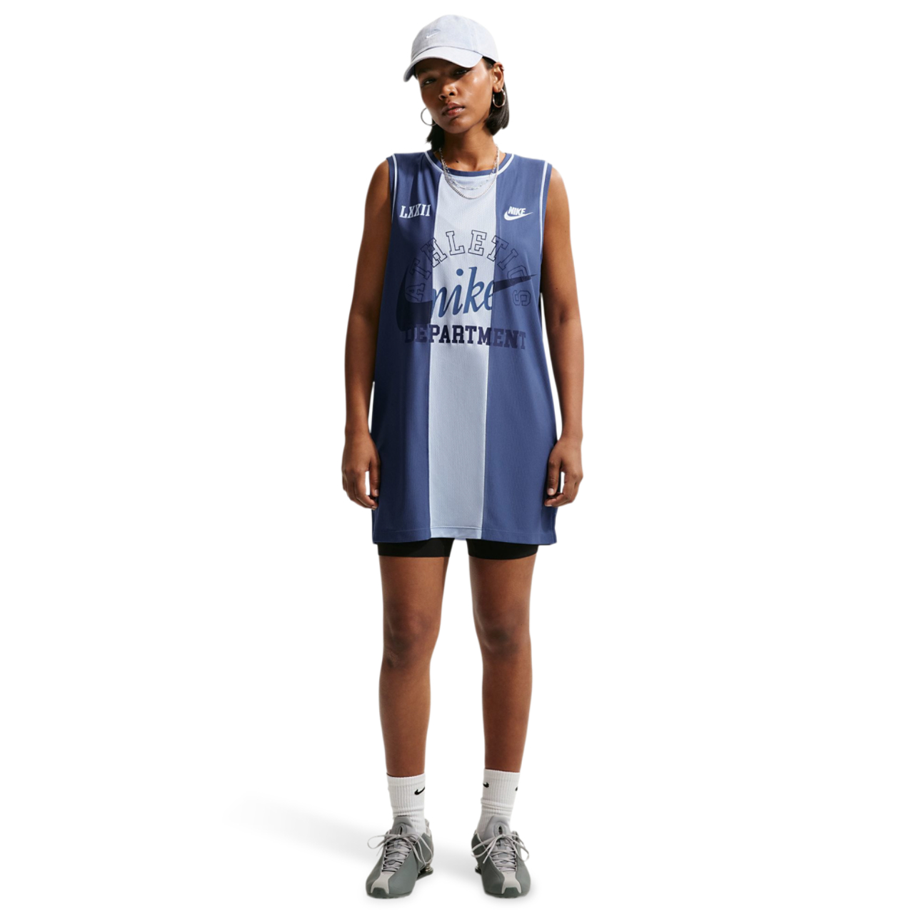 Nike Loose Heritage Jersey Dress - Blue