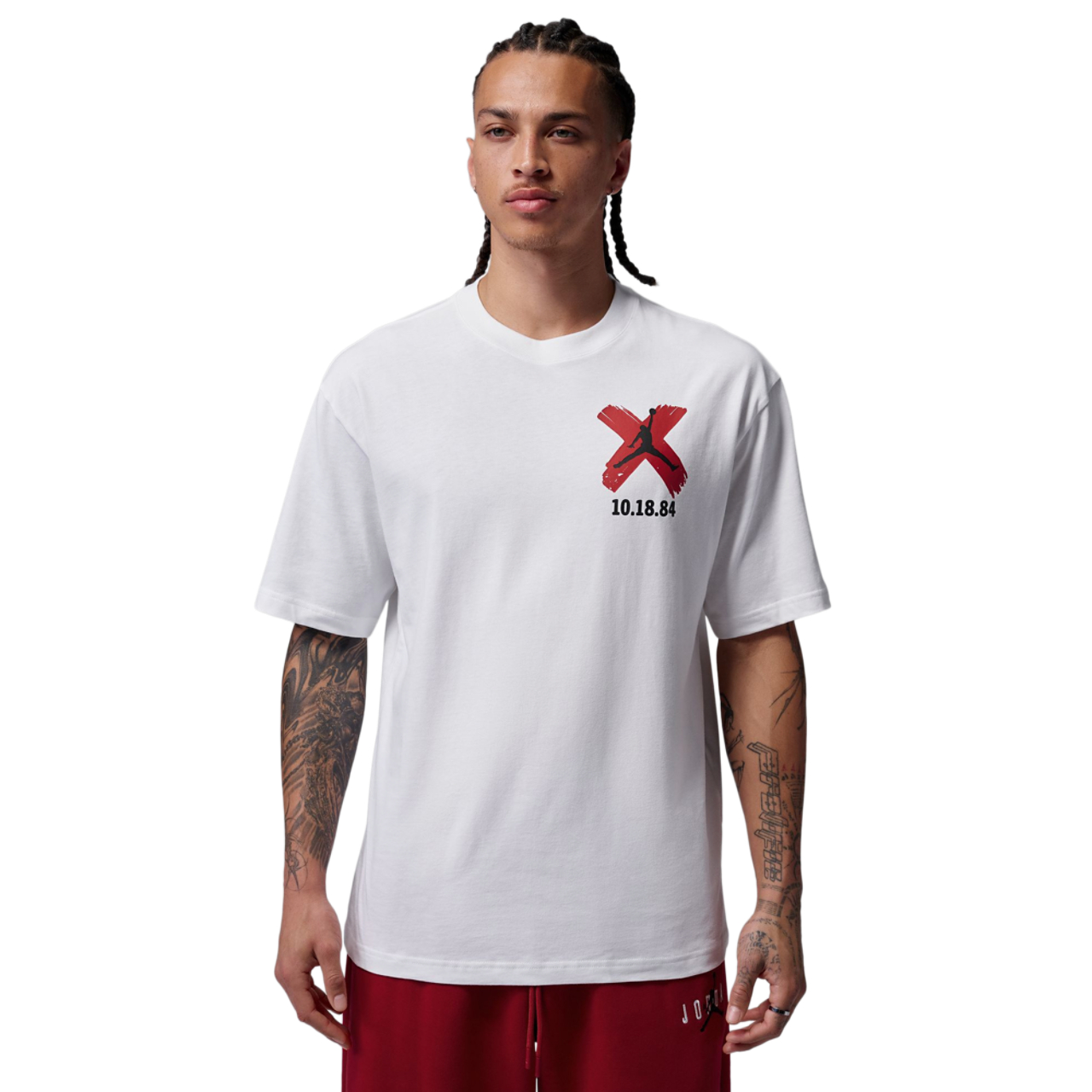 Jordan Brooklyn Banned Graphic Short Sleeve Crew Image 1 of 4. Tap to open photo gallery.