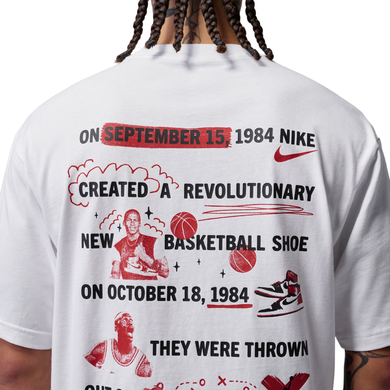 Jordan Brooklyn Banned Graphic Short Sleeve Crew Image 3 of 4. Tap to open photo gallery.