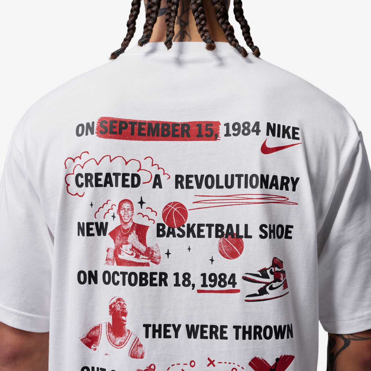 Jordan Brooklyn Banned Graphic Short Sleeve Crew Image 3 of 4. Tap to open photo gallery.