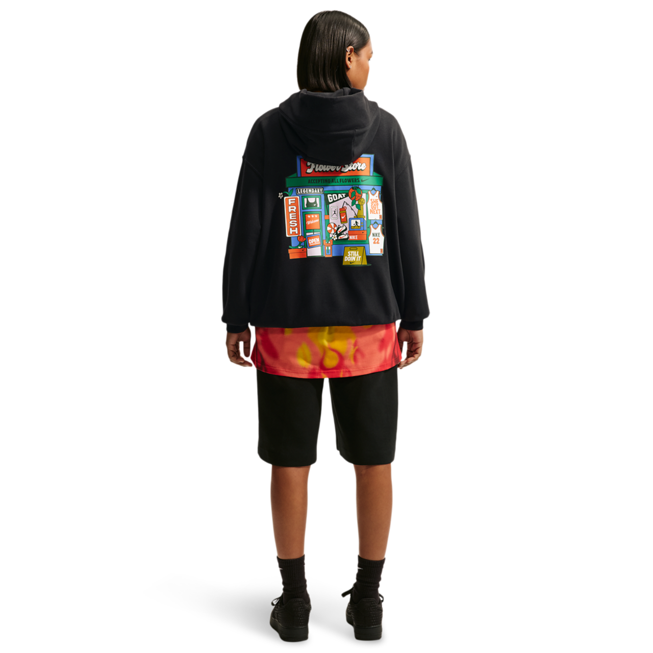 Nike Phnx Fleece Oversized PO Hoodie Image 4 of 4. Tap to open photo gallery.