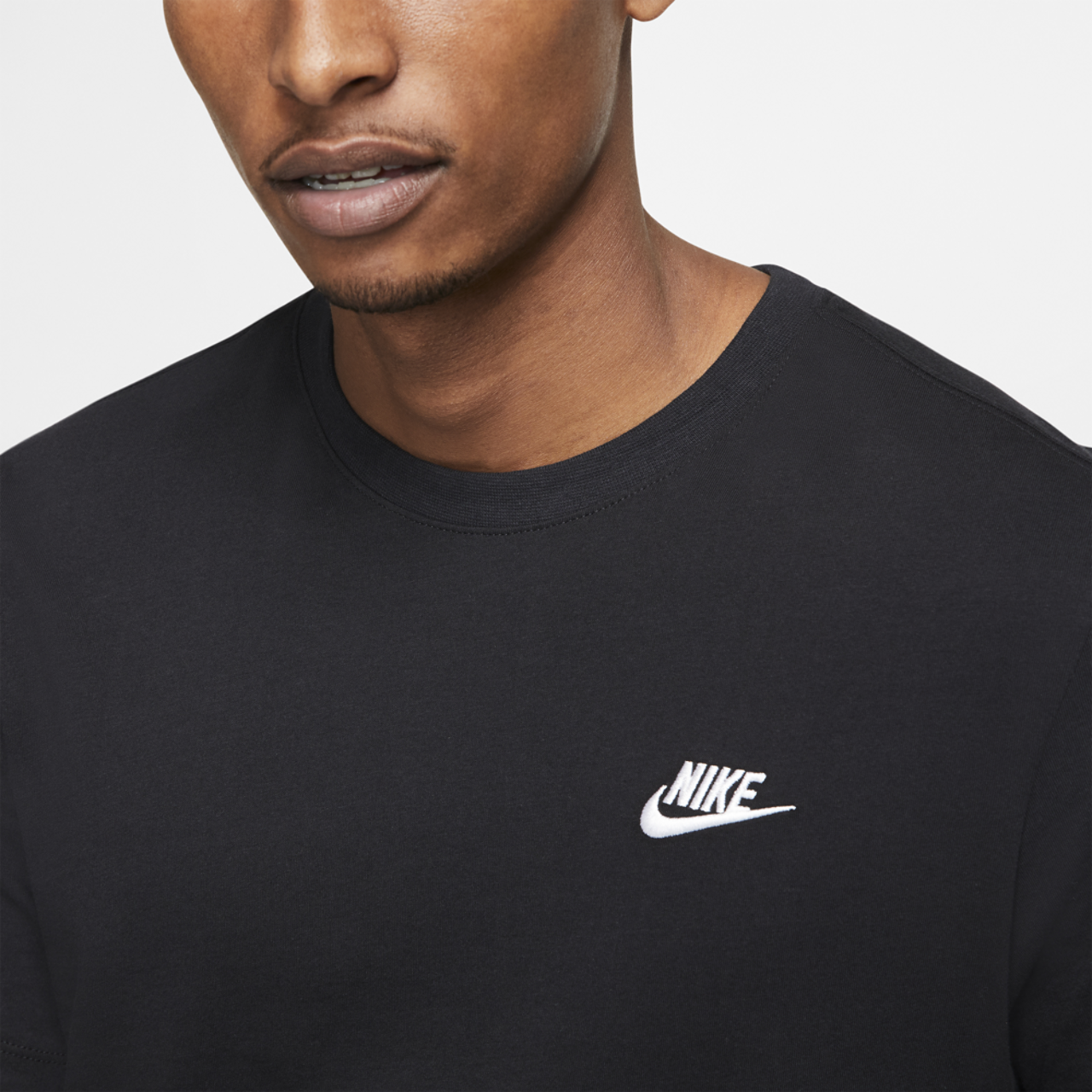 Nike NSW Club Short Sleeve T-Shirt Image 5 of 5. Tap to open photo gallery.