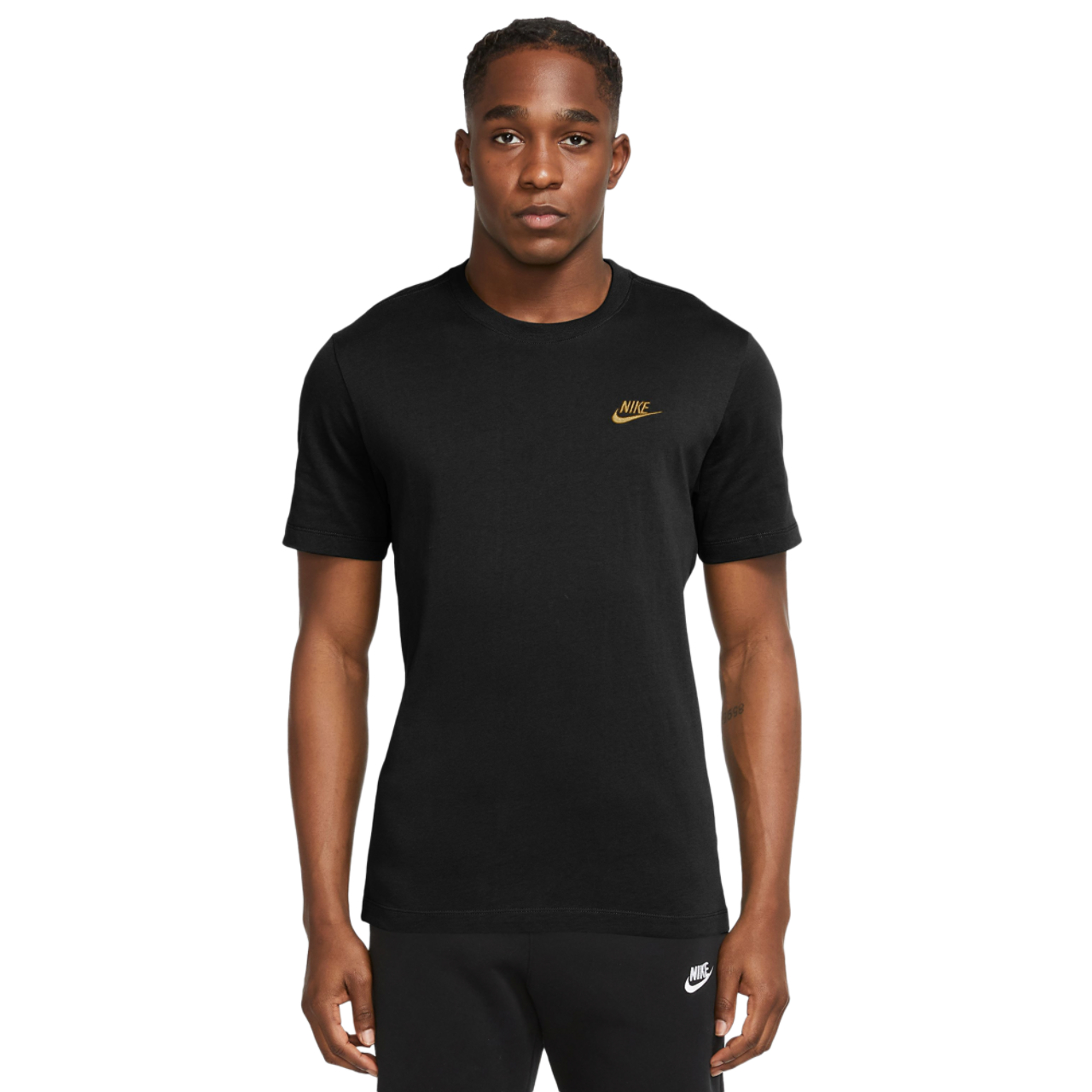 Nike NSW Club Short Sleeve T-Shirt Image 1 of 3. Tap to open photo gallery.