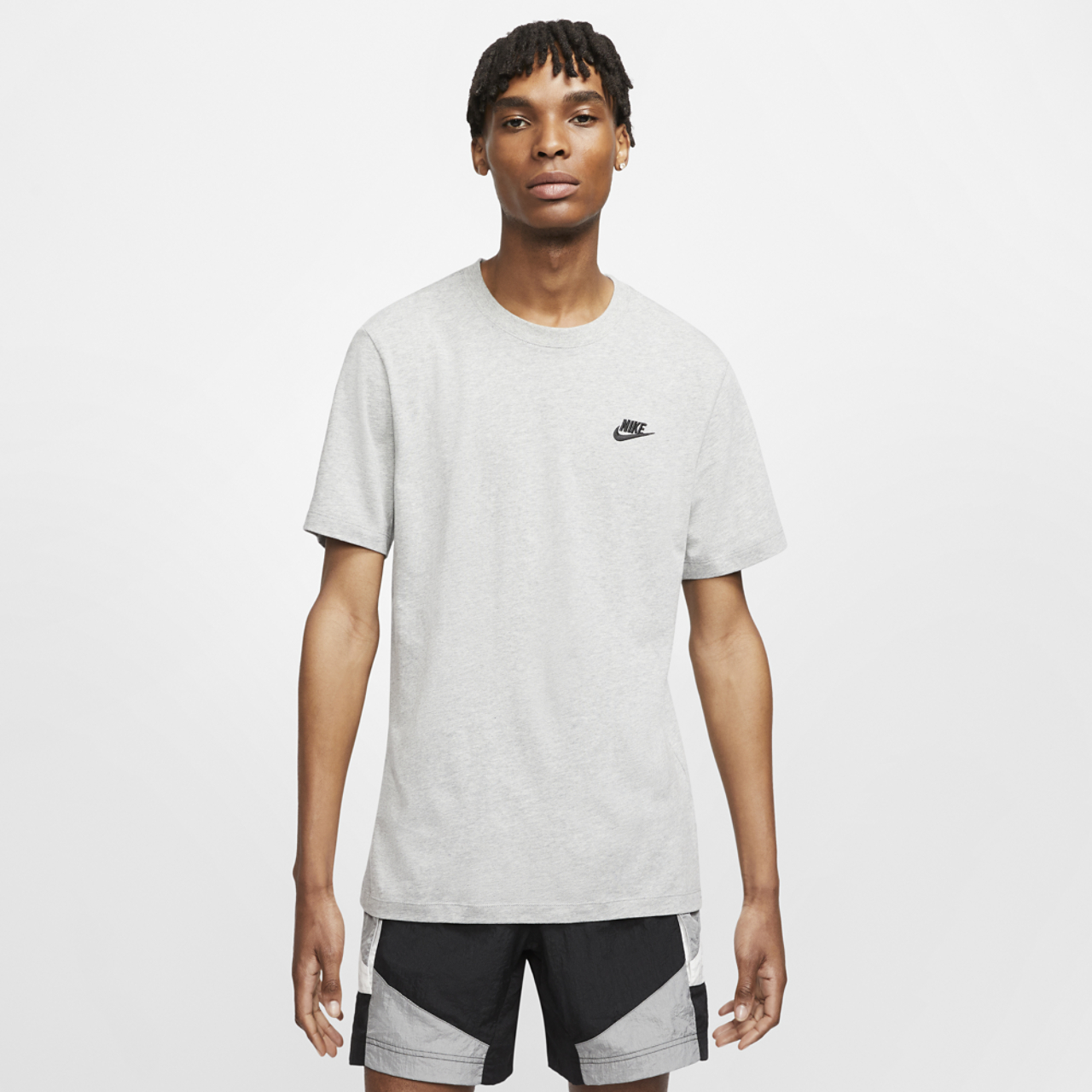 Nike NSW Club Short Sleeve T-Shirt Image 1 of 6. Tap to open photo gallery.