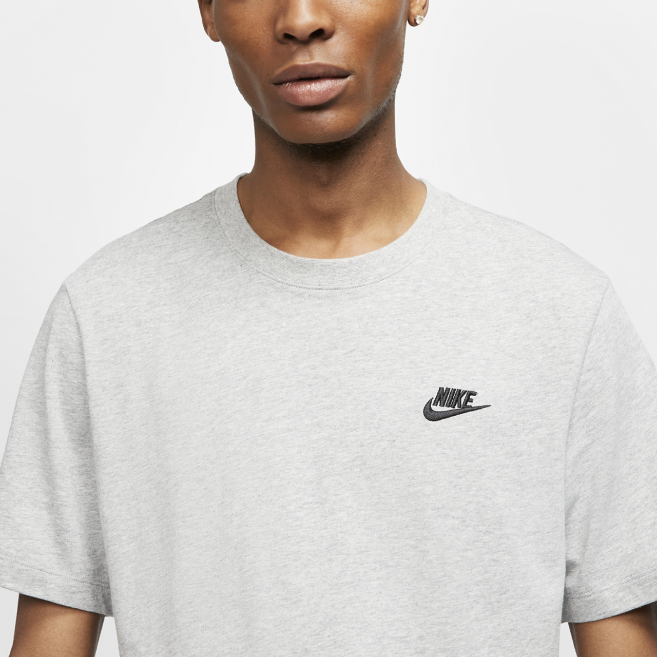 Nike NSW Club Short Sleeve T-Shirt Image 6 of 6. Tap to open photo gallery.