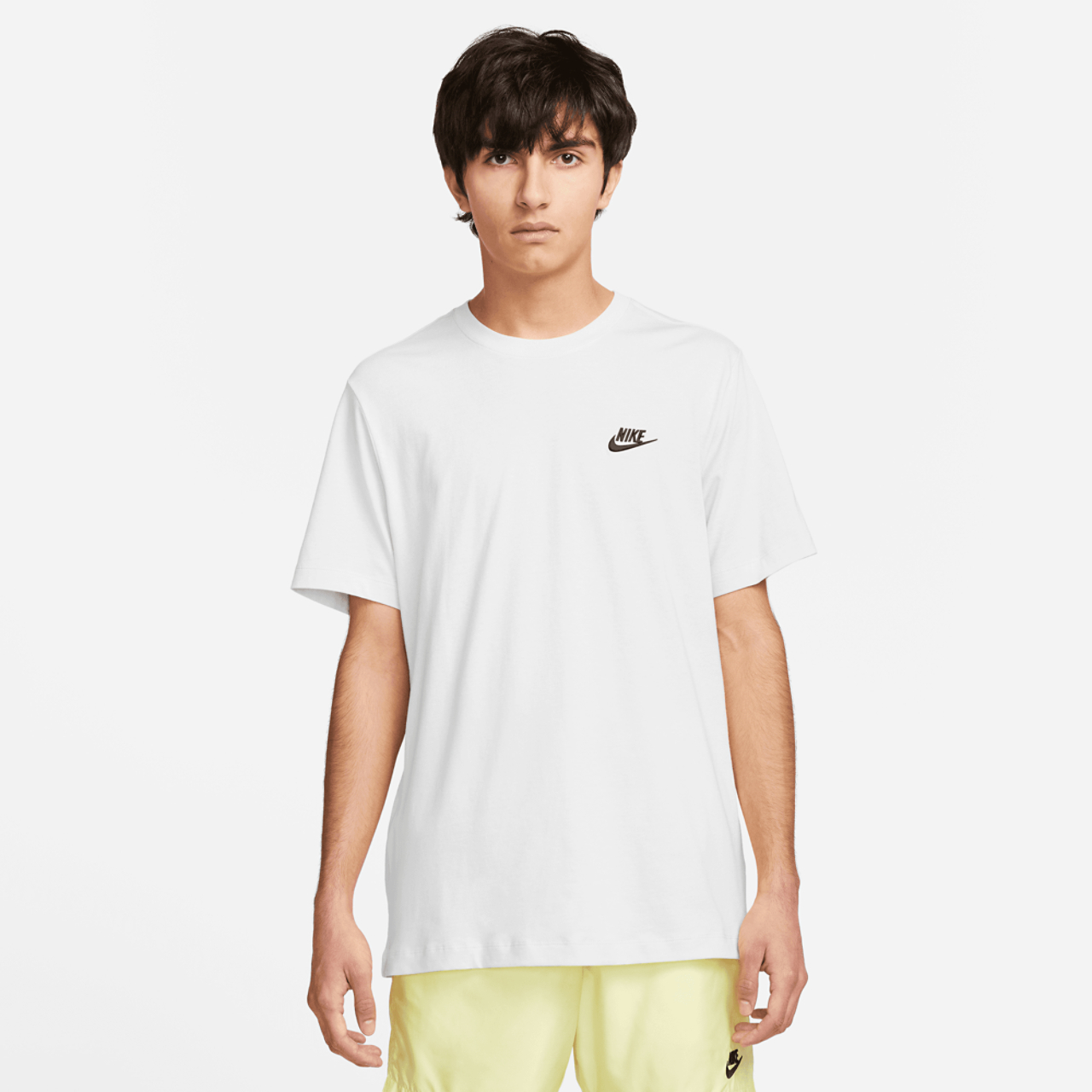 Nike NSW Club Short Sleeve T-Shirt Image 1 of 5. Tap to open photo gallery.