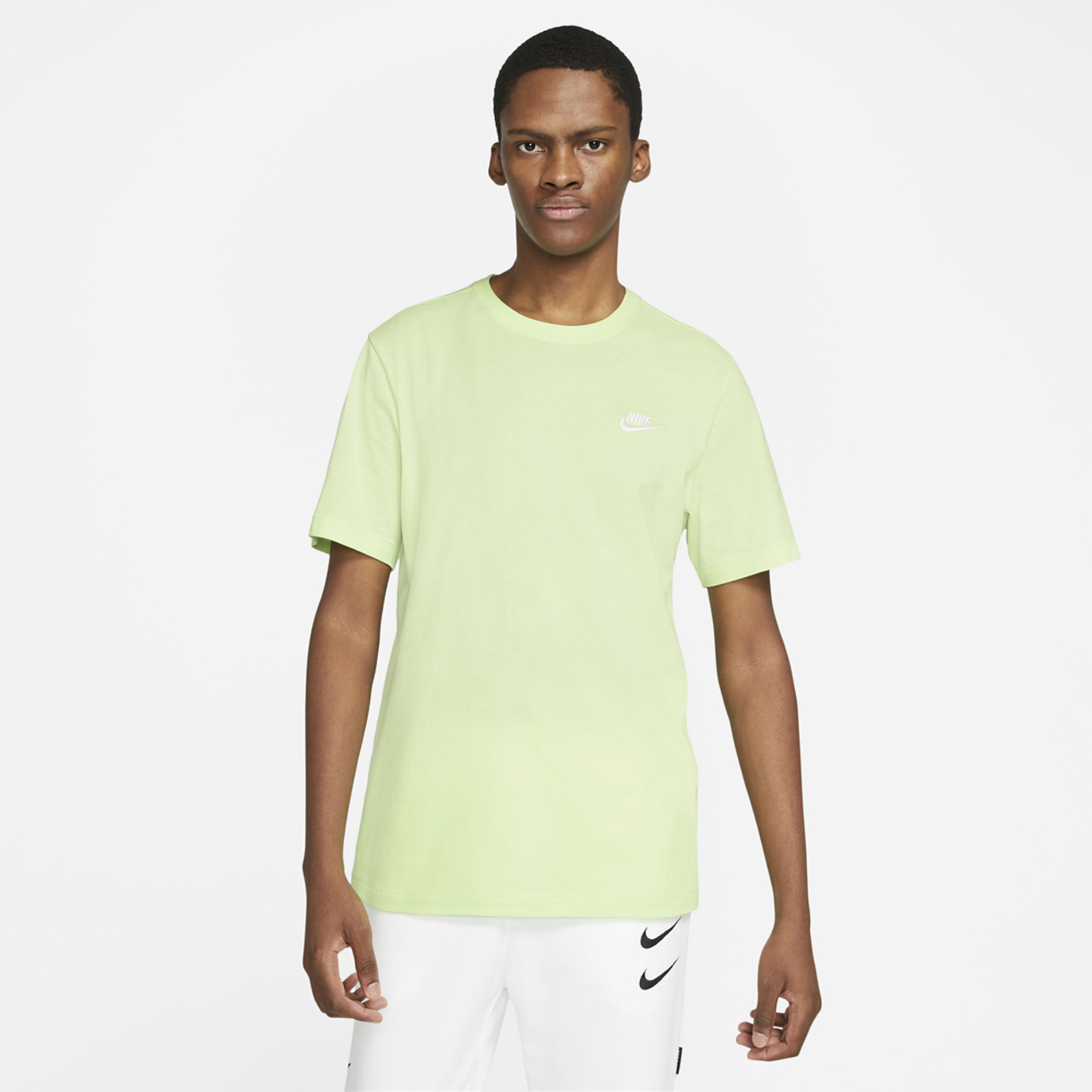 Nike NSW Club Short Sleeve T-Shirt Image 1 of 3. Tap to open photo gallery.