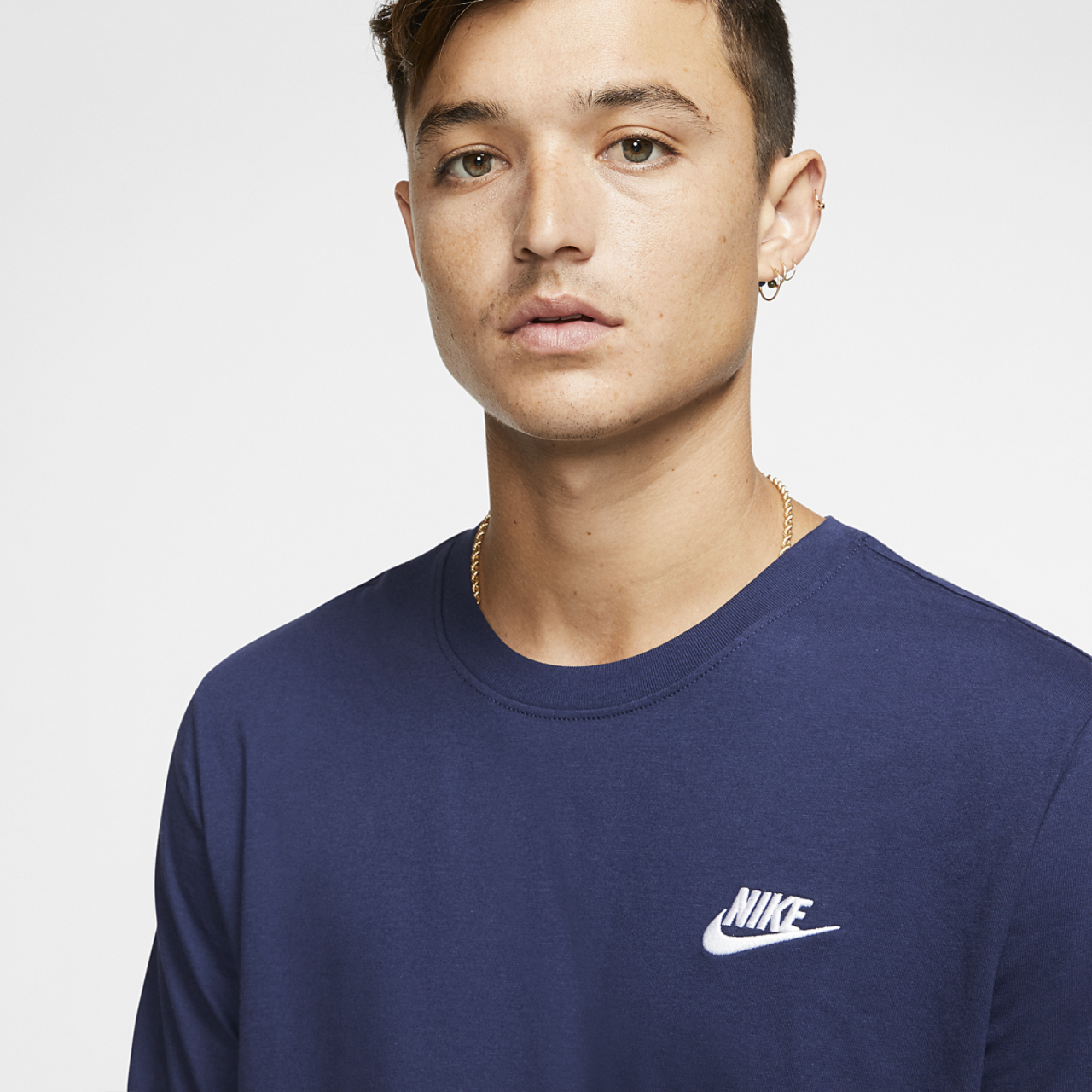 Nike NSW Club Short Sleeve T-Shirt Image 5 of 5. Tap to open photo gallery.