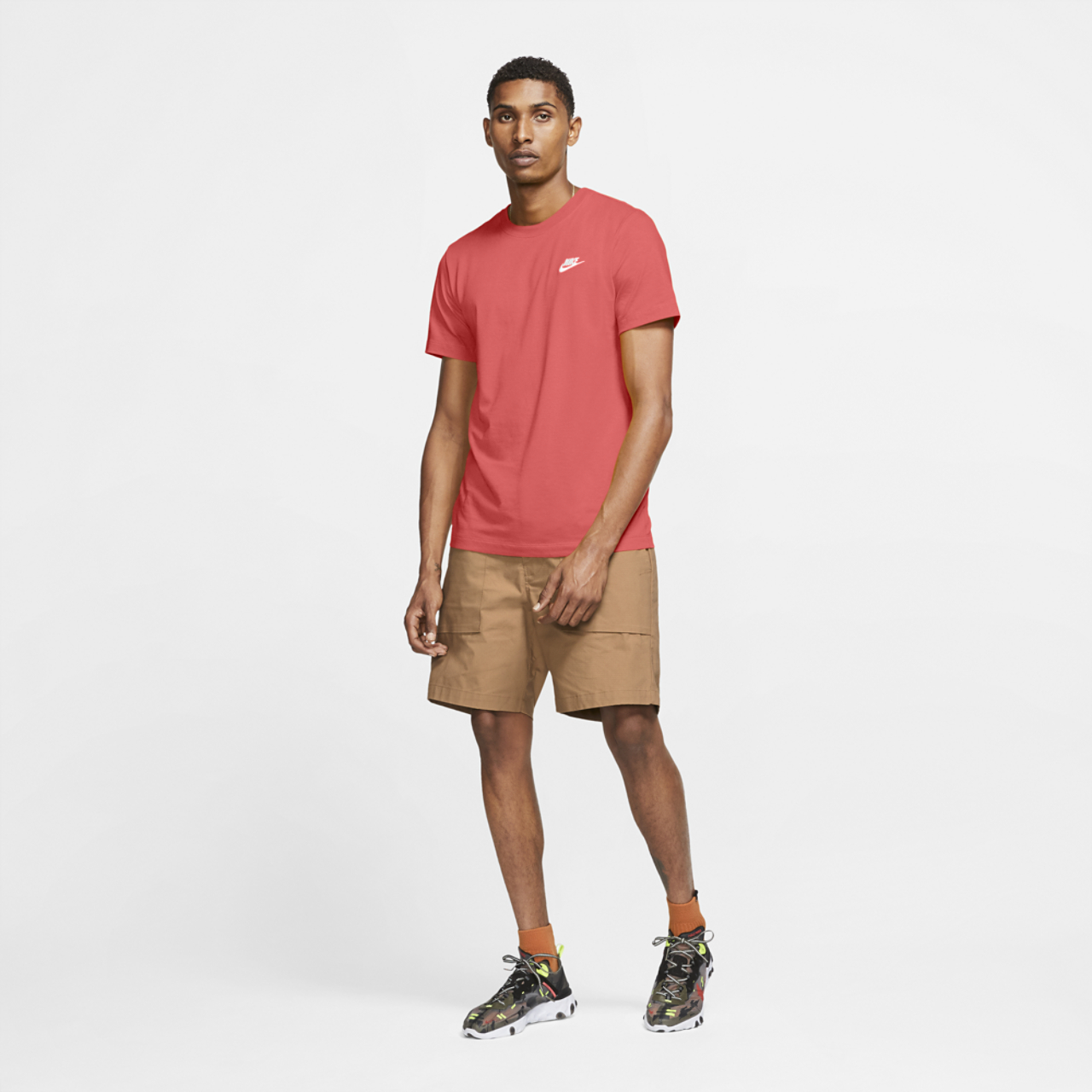 Nike NSW Club Short Sleeve T-Shirt Image 4 of 4. Tap to open photo gallery.