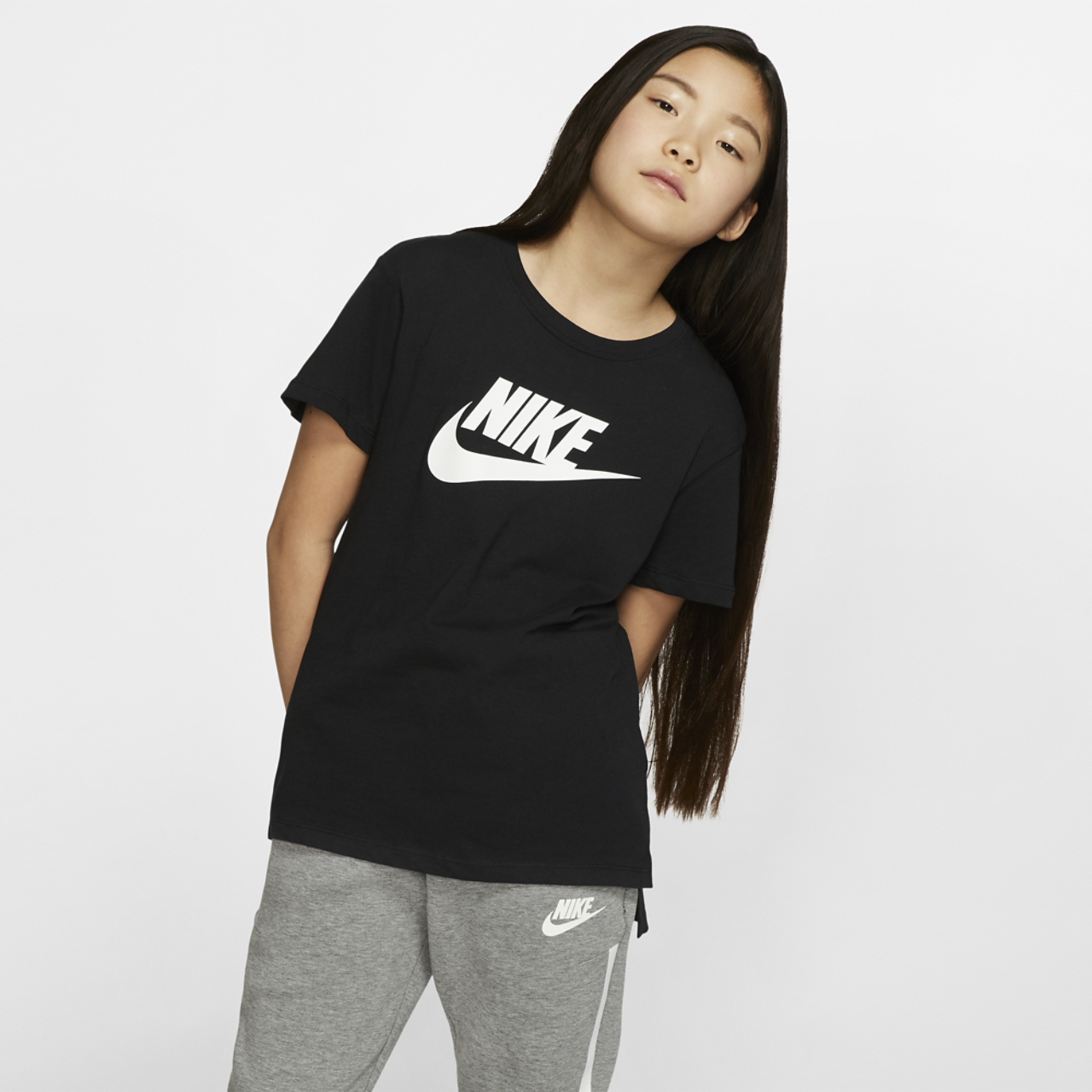 Nike NSW Basic Futura T-Shirt Image 1 of 4. Tap to open photo gallery.