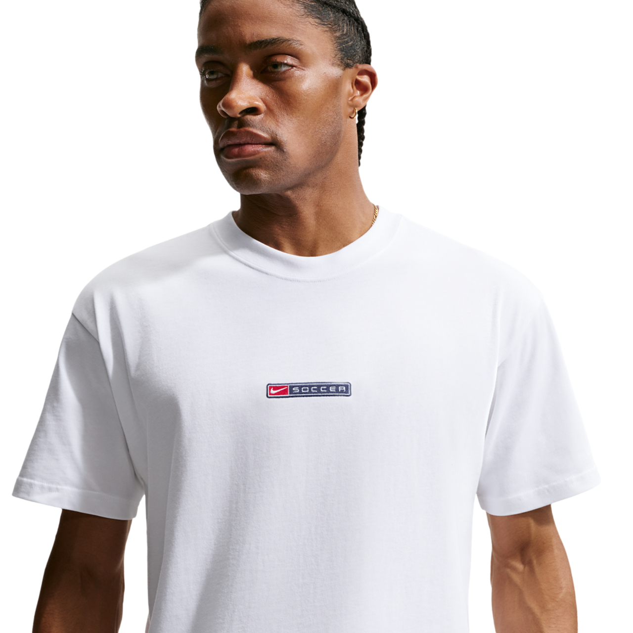 Nike NSW Boxy Soccer Loose Tee Image 1 of 4. Tap to open photo gallery.