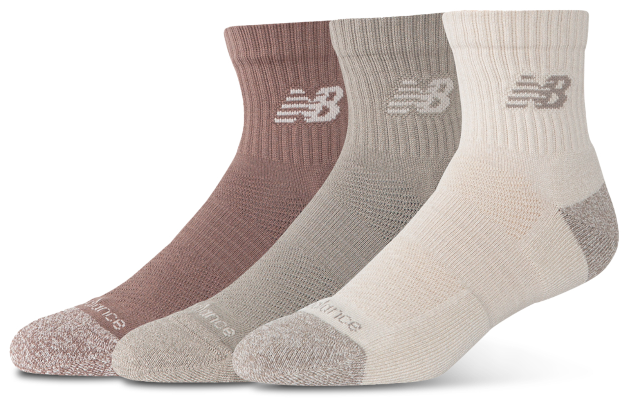 New Balance Active Cushion 3PK Quarter Sock  Image 1 of 1. Tap to open photo gallery.