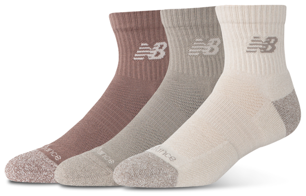 New Balance Active Cushion 3PK Quarter Sock  Image 1 of 1. Tap to open photo gallery.