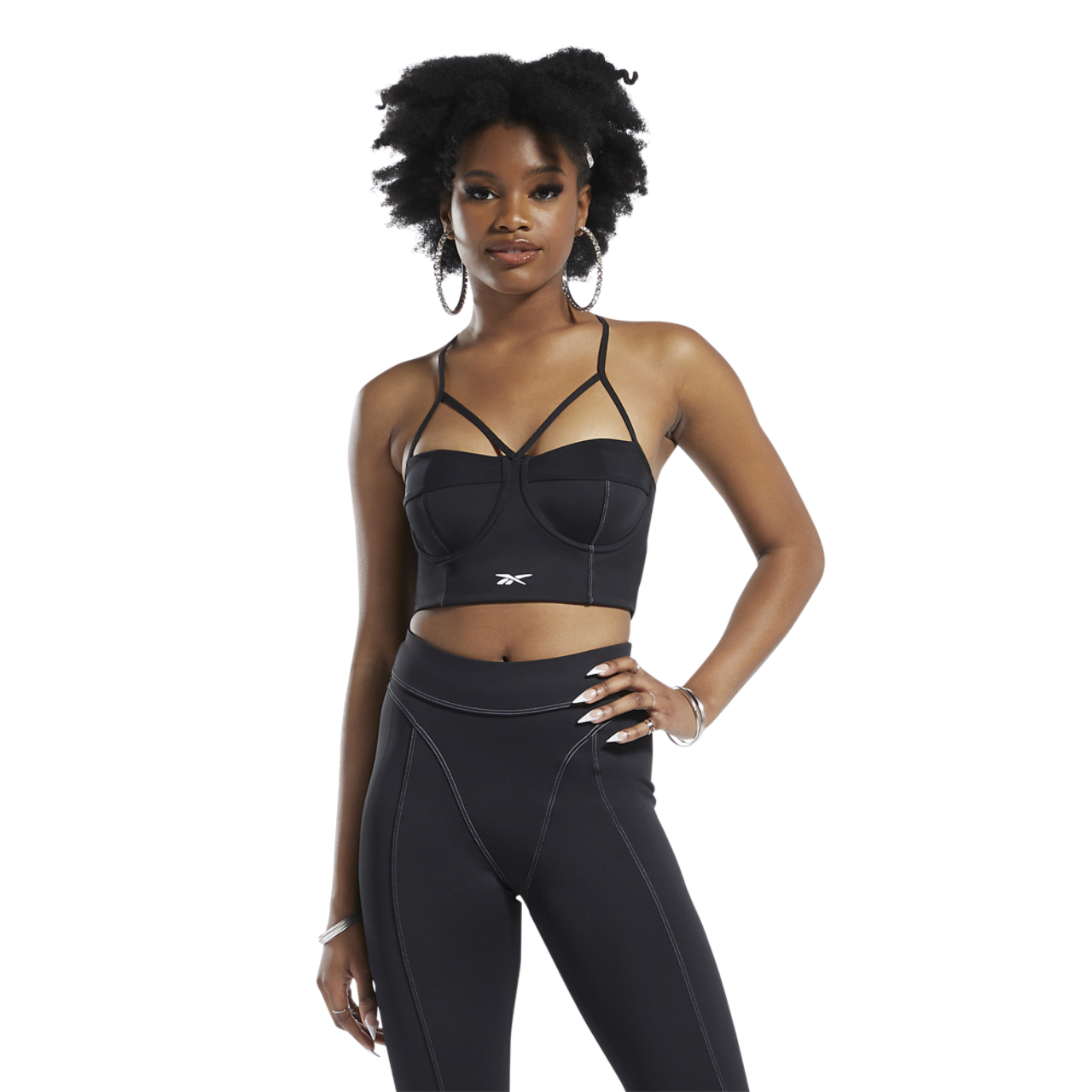 Reebok Cardi Bralette Image 2 of 7. Tap to open photo gallery.