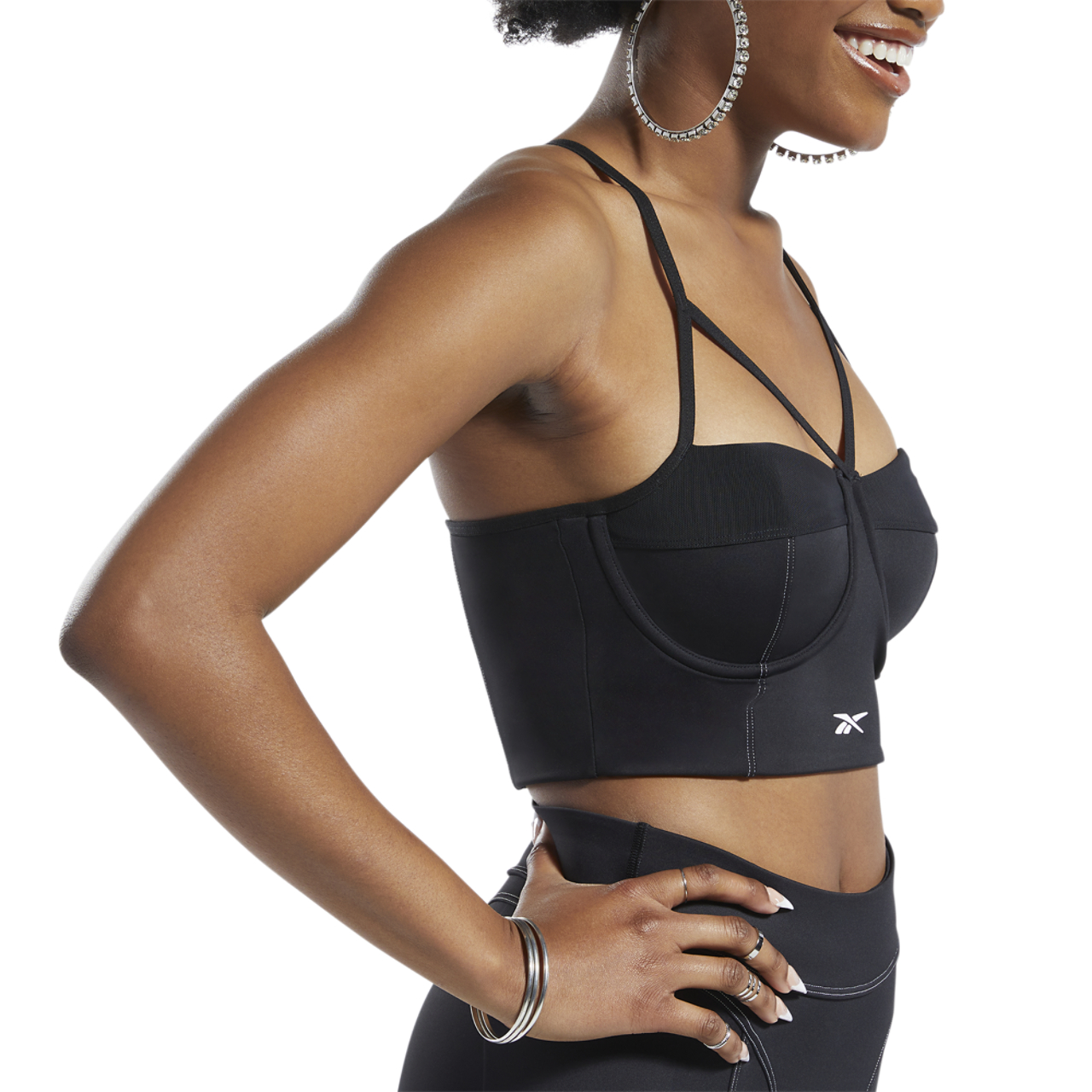 Reebok Cardi Bralette Image 5 of 7. Tap to open photo gallery.