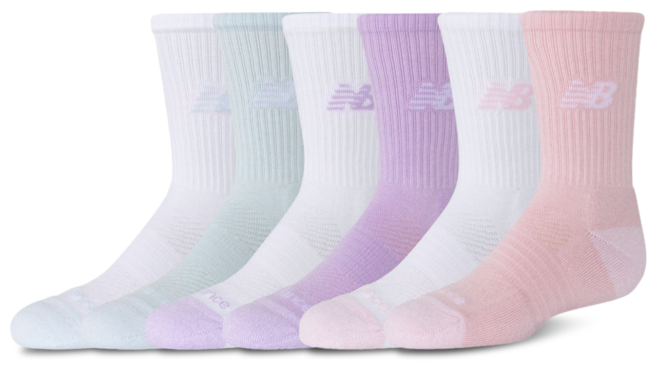 New Balance Active Cushion 6PK Crew Socks Image 1 of 3. Tap to open photo gallery.