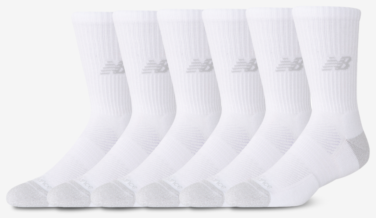 New Balance Active Cushion 6PK Crew Sock  Image 1 of 1. Tap to open photo gallery.