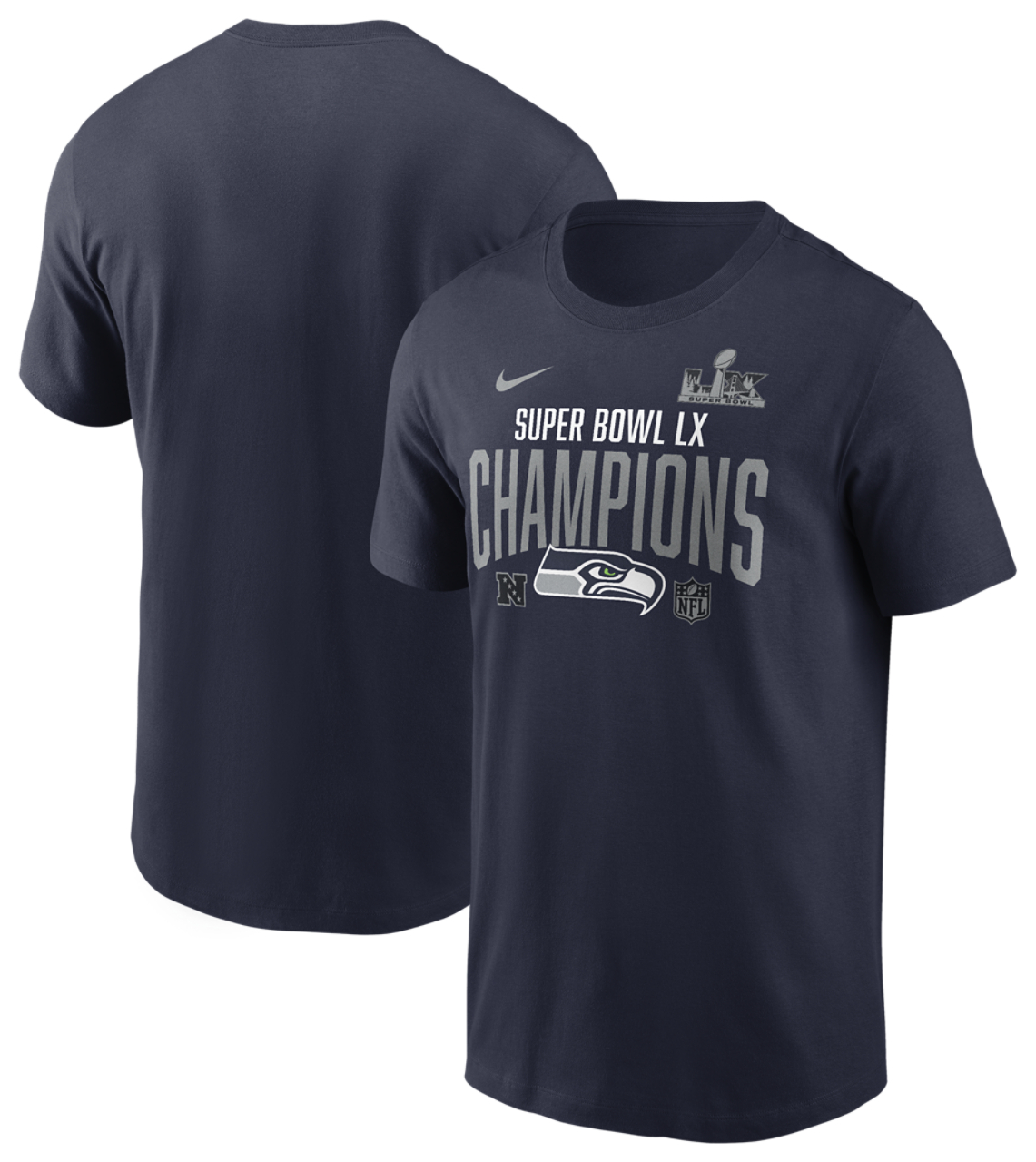 Nike Seahawks Champions Short Sleeve T-Shirt Image 1 of 1. Tap to open photo gallery.
