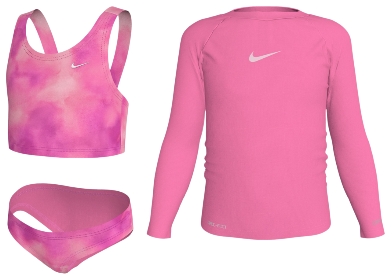 Nike Long Sleeve Hydroguard Midkini Set Image 1 of 7. Tap to open photo gallery.