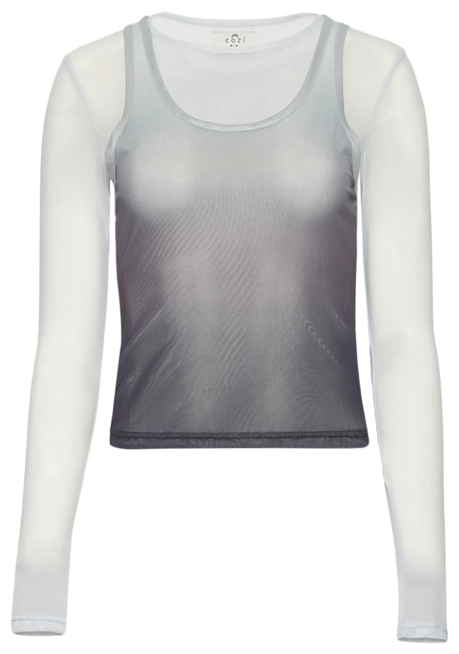 Cozi Long Sleeve Layered Mesh Top - Women's | Foot Locker