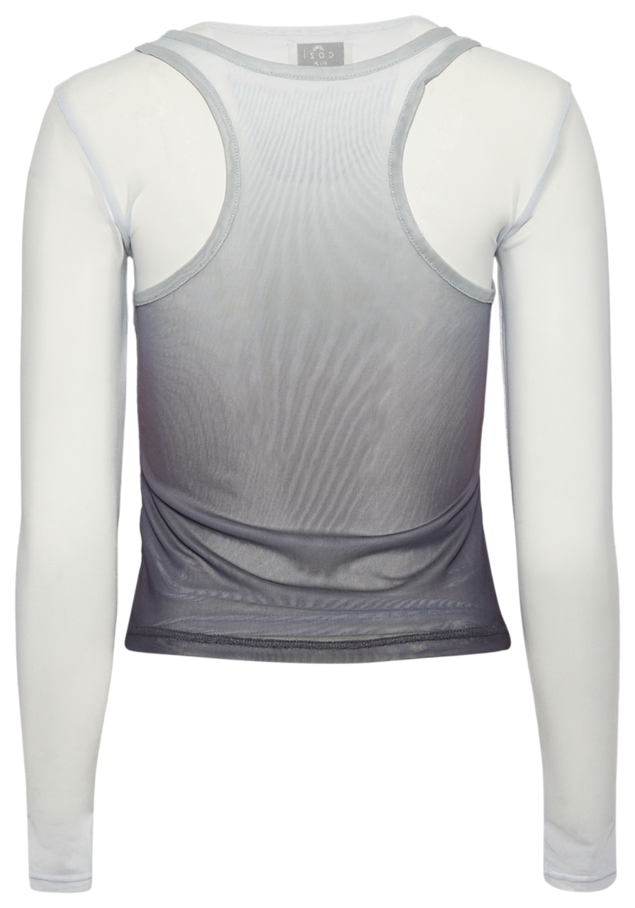 Cozi Long Sleeve Layered Mesh Top - Women's | Foot Locker
