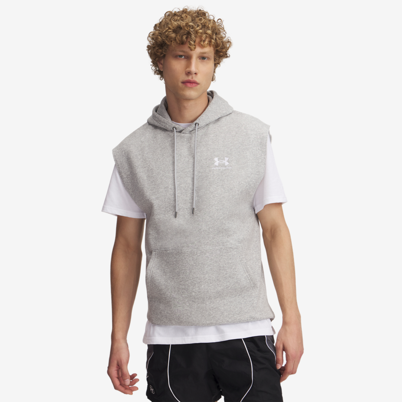 Under Armour Icon Fleece Sleeveless Hoodie Image 1 of 3. Tap to open photo gallery.