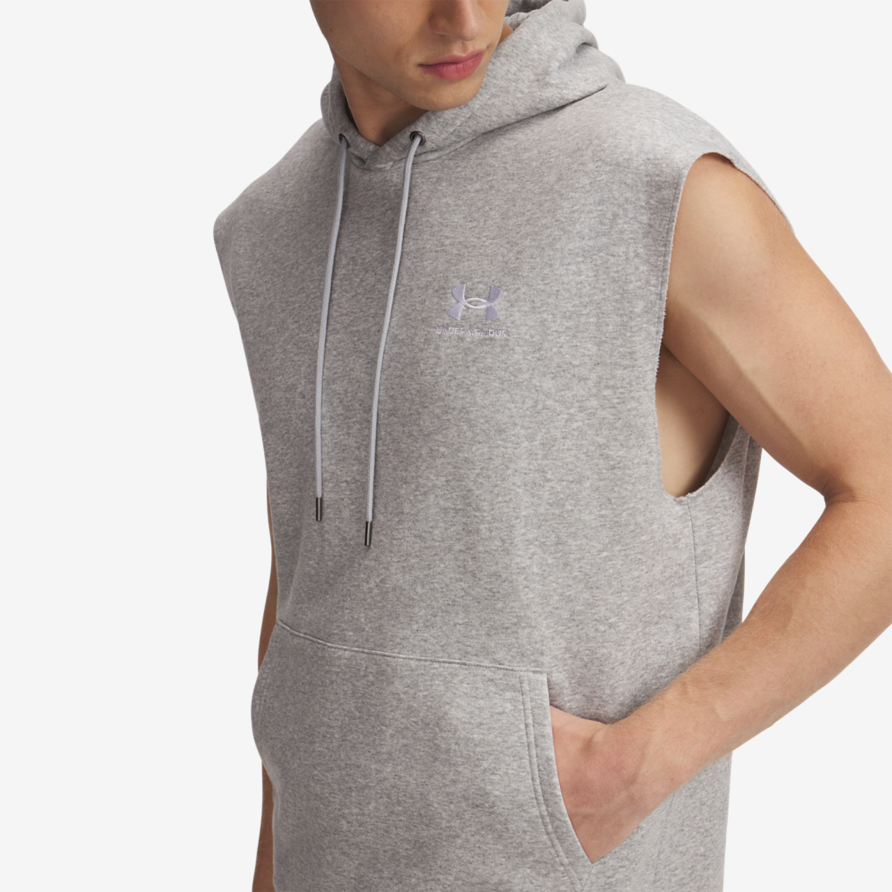 Under Armour Icon Fleece Sleeveless Hoodie Image 3 of 3. Tap to open photo gallery.