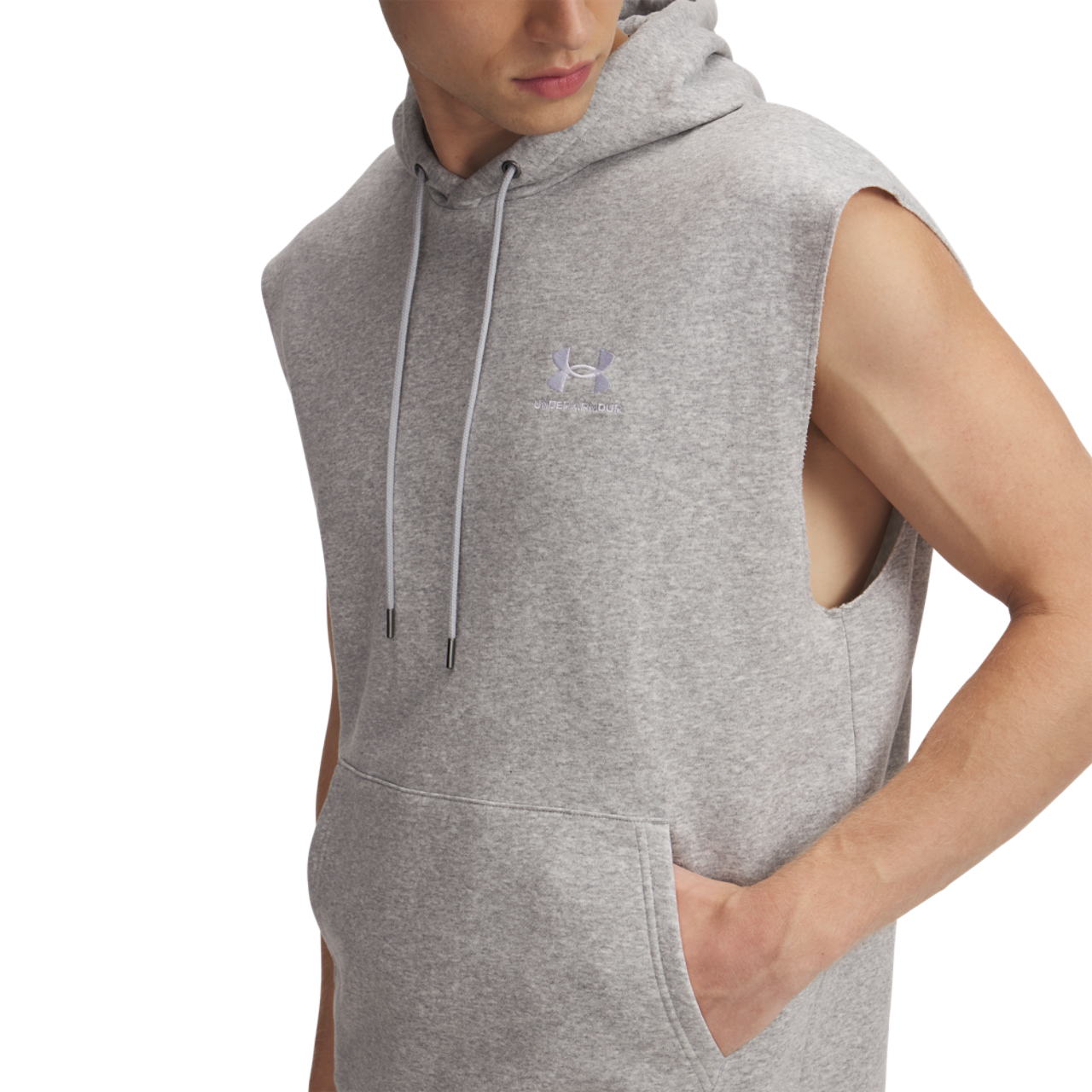 Under Armour Icon Fleece Sleeveless Hoodie Image 3 of 3. Tap to open photo gallery.
