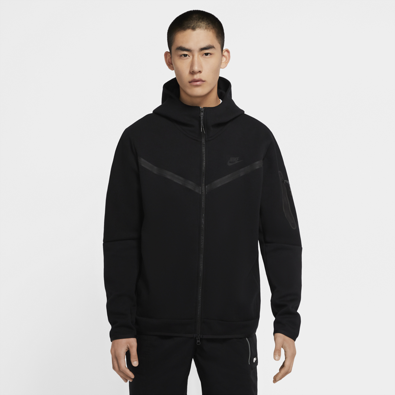 Nike Tech Fleece Full-Zip Hoodie Image 3 of 8. Tap to open photo gallery.