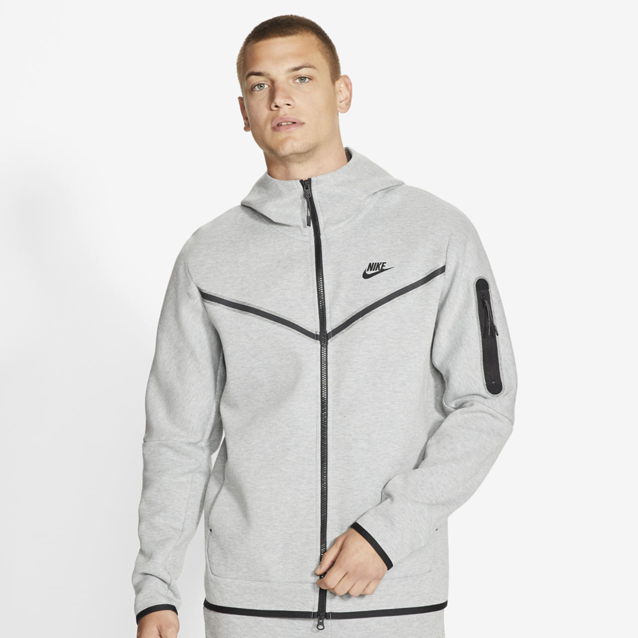 Nike Tech Fleece Full-Zip Hoodie Image 3 of 4. Tap to open photo gallery.