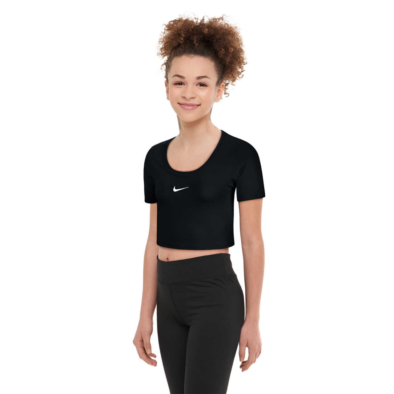 Nike Essential Short Sleeve Crop Top Image 2 of 2. Tap to open photo gallery.