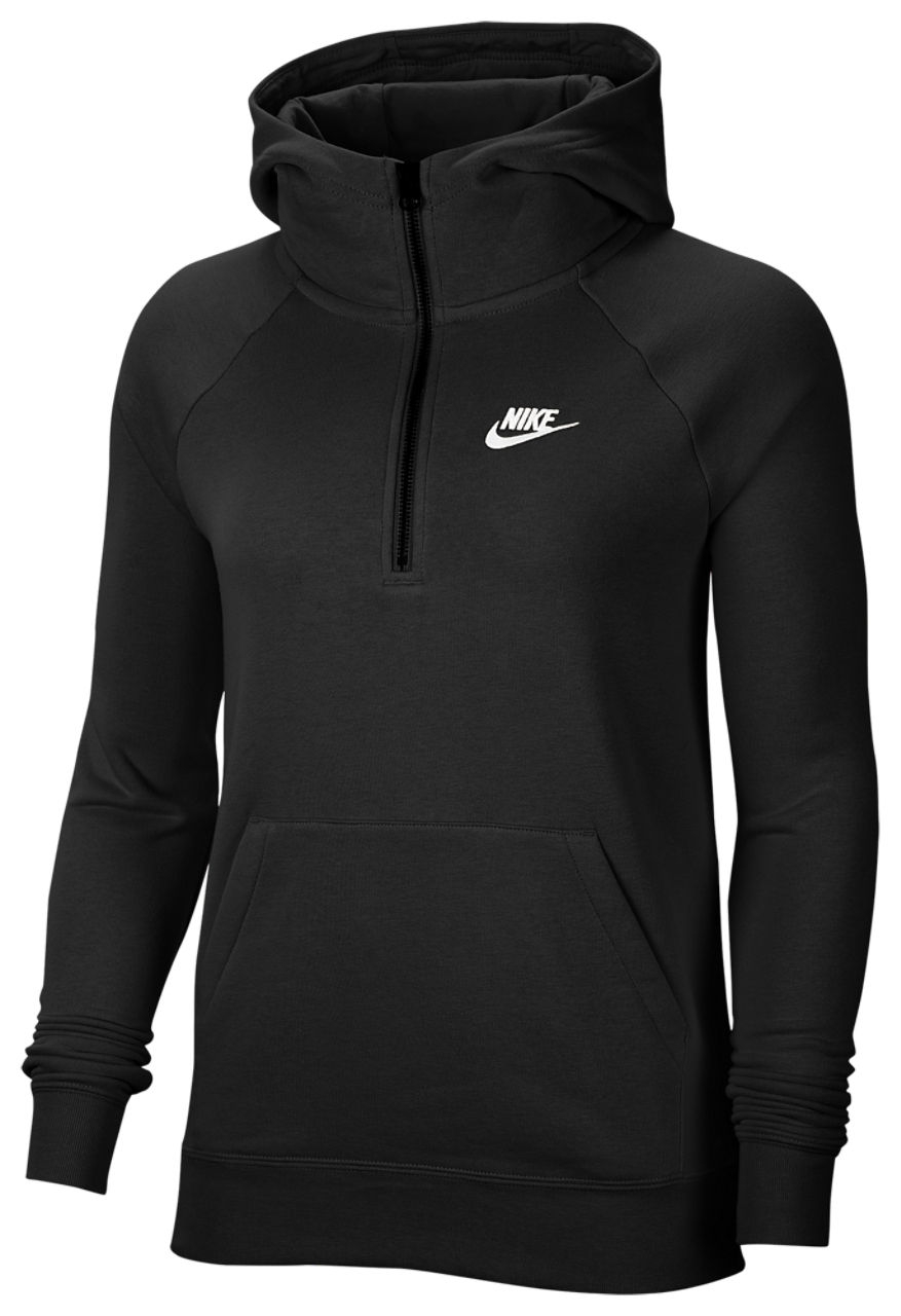 Nike Essential Quarter-Zip Fleece Hoodie Image 1 of 4. Tap to open photo gallery.
