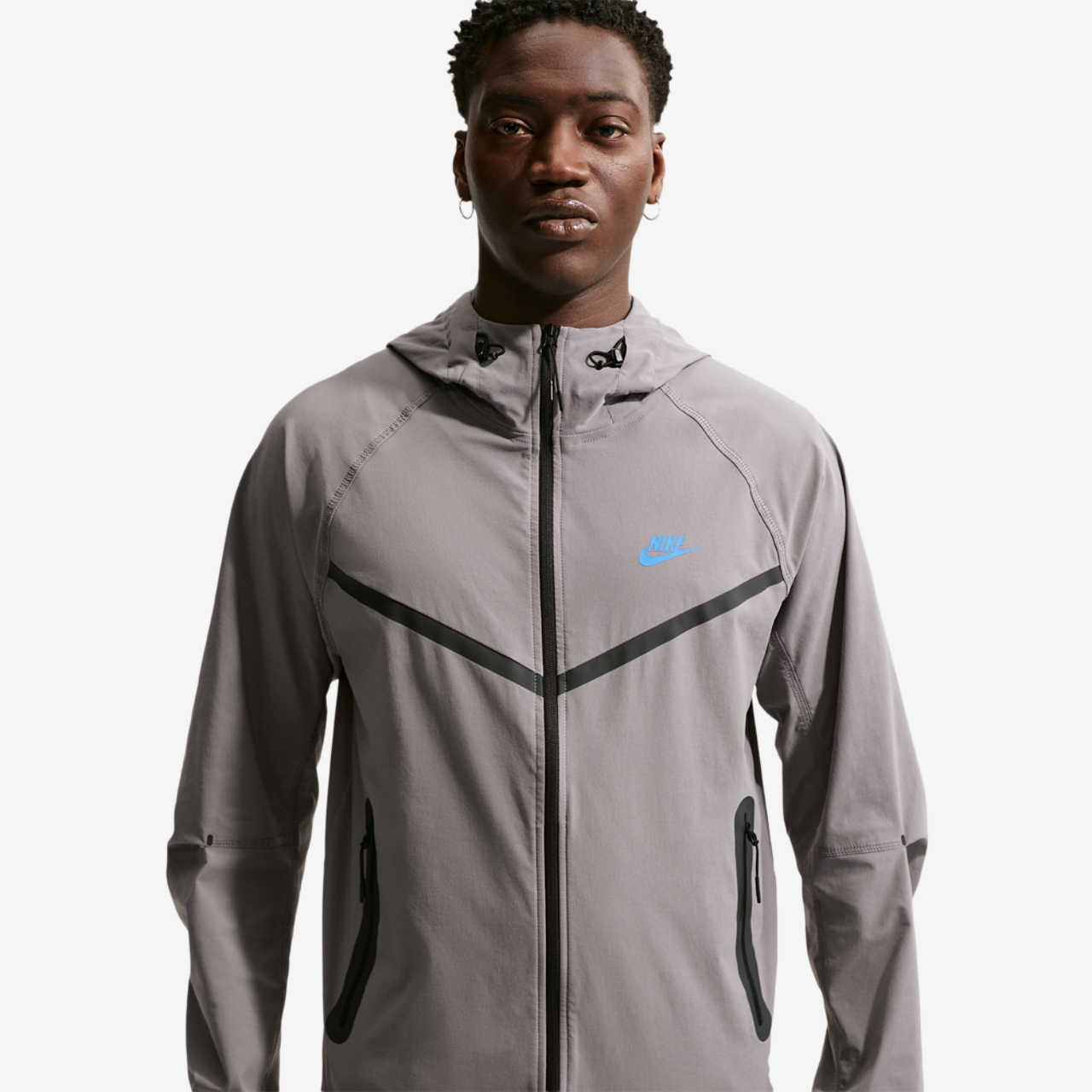 Nike Drifit Tech Woven Windrunner FZ Jacket Image 1 of 4. Tap to open photo gallery.