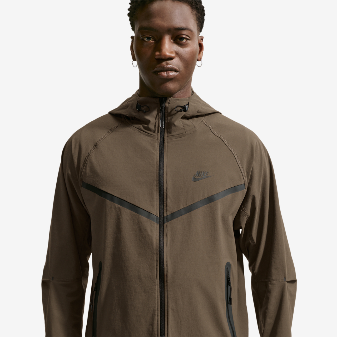 Nike Drifit Tech Woven Windrunner FZ Jacket Image 1 of 5. Tap to open photo gallery.