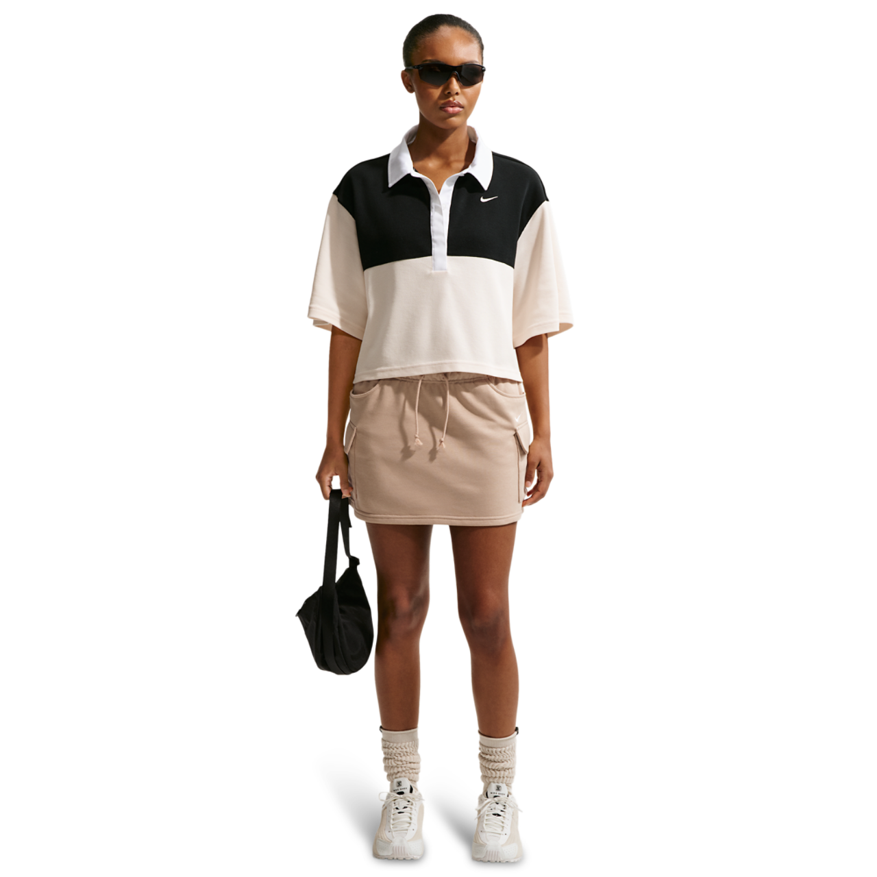 Nike NSW Phoenix Fleece Cargo Mini Skirt Image 3 of 4. Tap to open photo gallery.