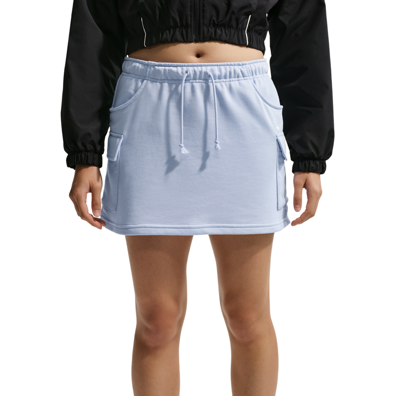 Nike NSW Phoenix Fleece Cargo Mini Skirt Image 1 of 5. Tap to open photo gallery.