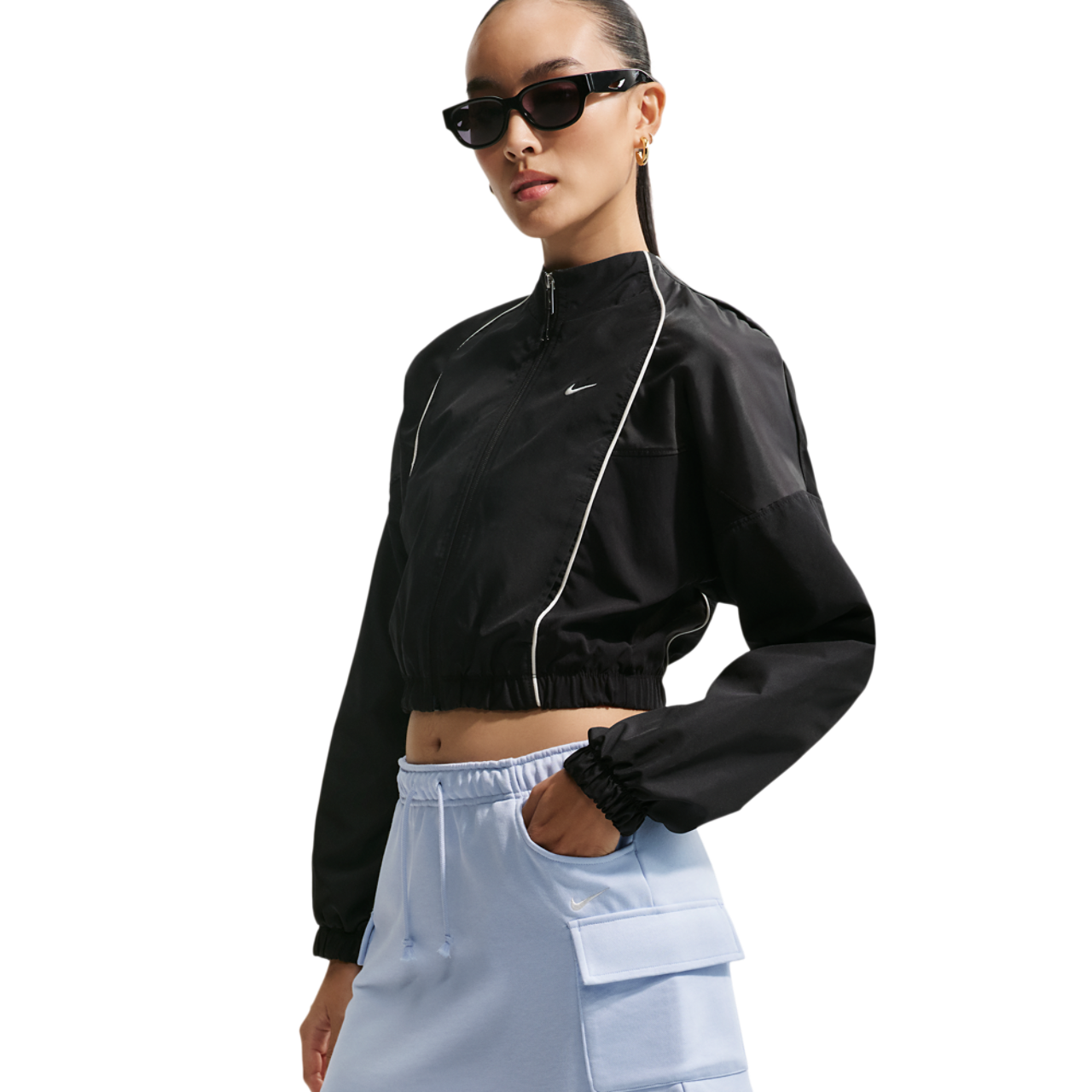 Nike NSW Phoenix Fleece Cargo Mini Skirt Image 3 of 5. Tap to open photo gallery.