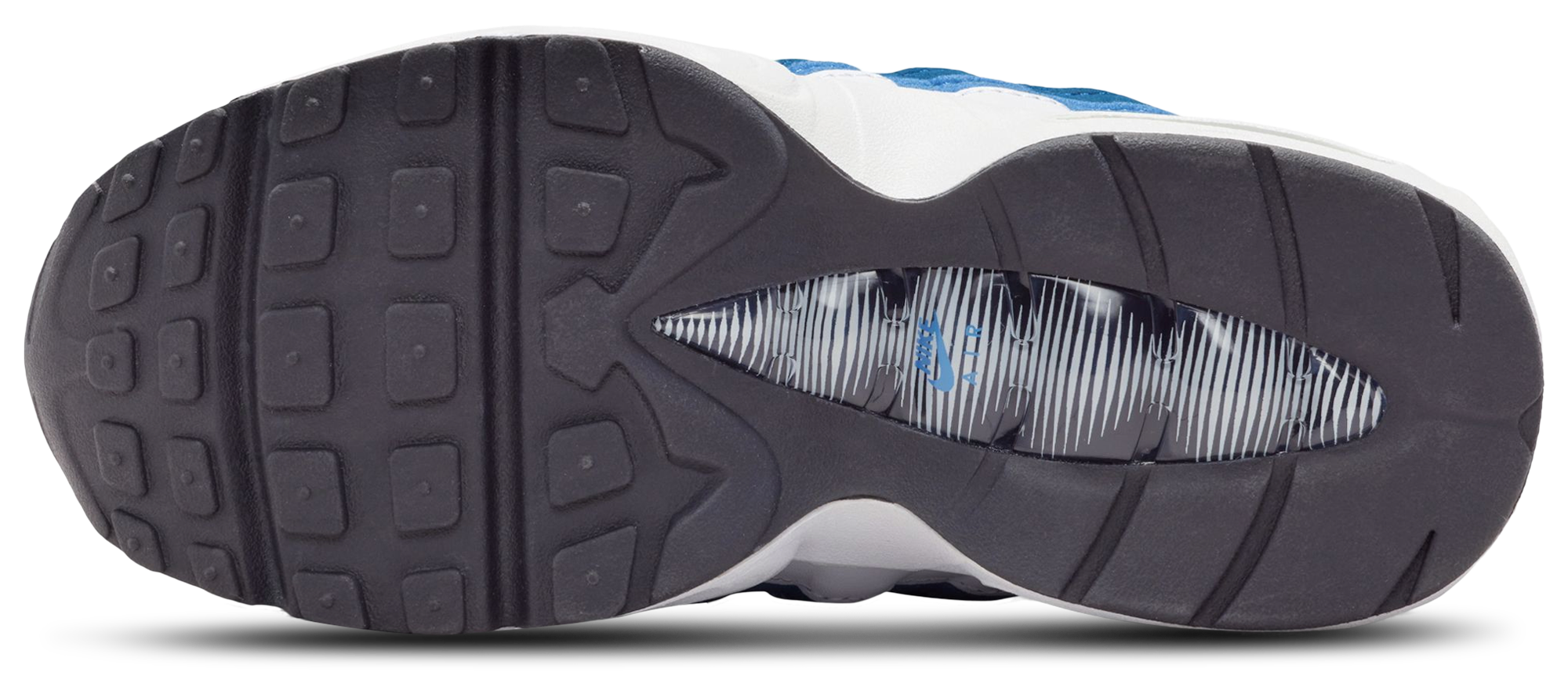 Nike Air Max 95 PRM Emerald 童款 - White/Emerald Green/Lake Blue - Image 5