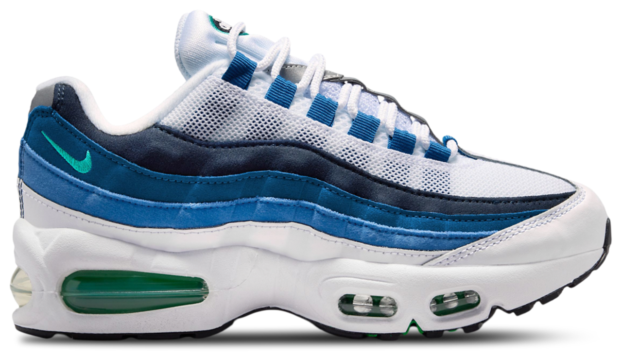 靴 NIKE AIR MAX 95 BIGBUBBLE WHITE/EMERALD Nike Air Max 95 BB PRM Emerald - Boys' Grade School | Foot Locker