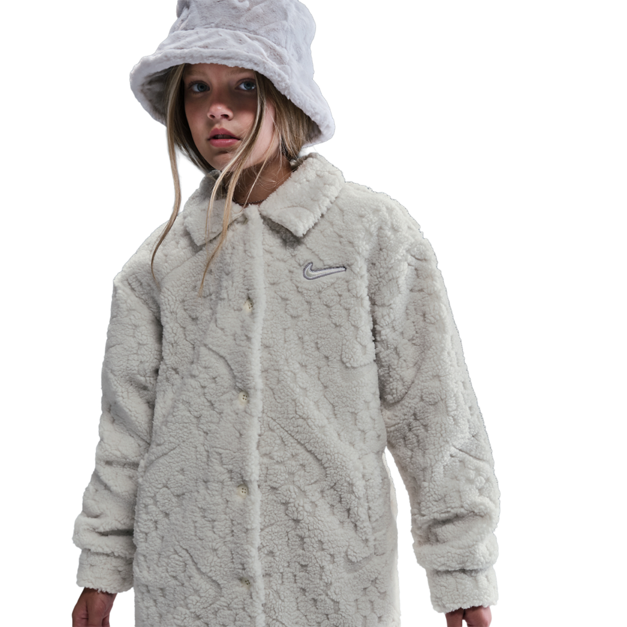 Nike NSW Cozy Deluxe Jacket Image 1 of 4. Tap to open photo gallery.